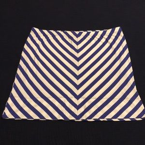 Merona blue and white striped short skirt Size XXL